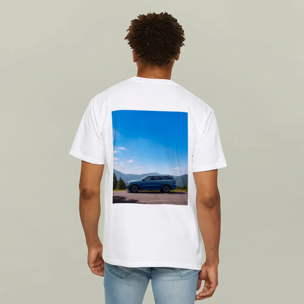 Dodge Durango Blue SUV Mountain Road – T-Shirts