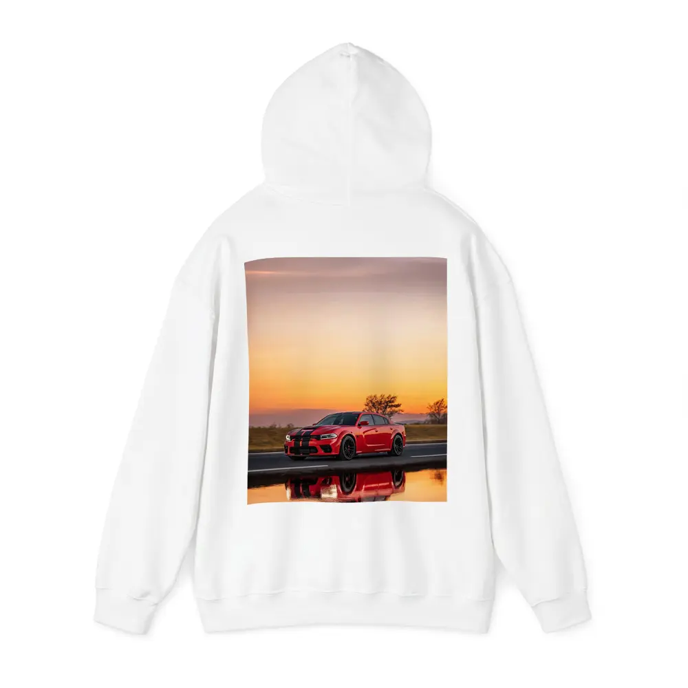 Dodge Charger Red Sunset Highway Drive – Hoodies