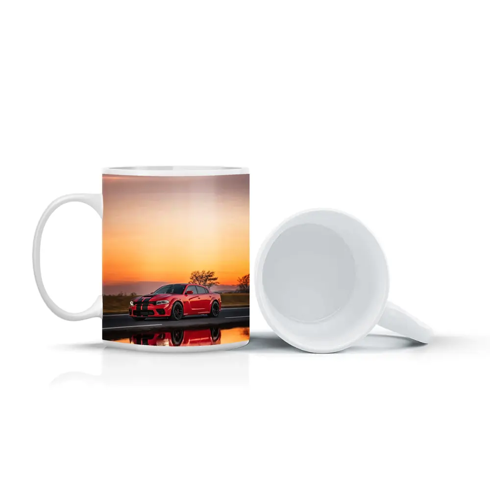 Dodge Charger Red Sunset Highway Drive – Mugs