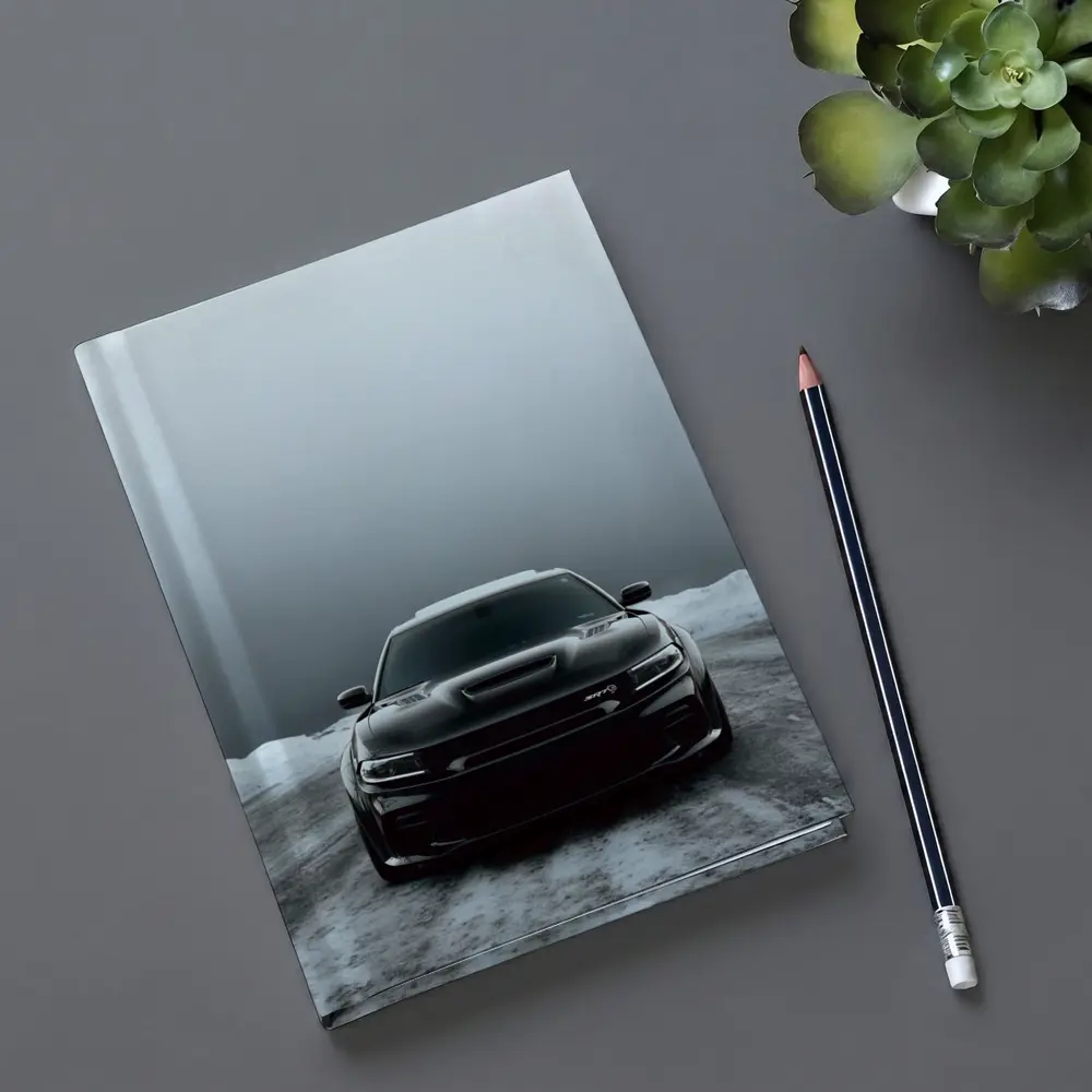 Dodge Charger SRT Black Snow Winter Scene – Notebooks