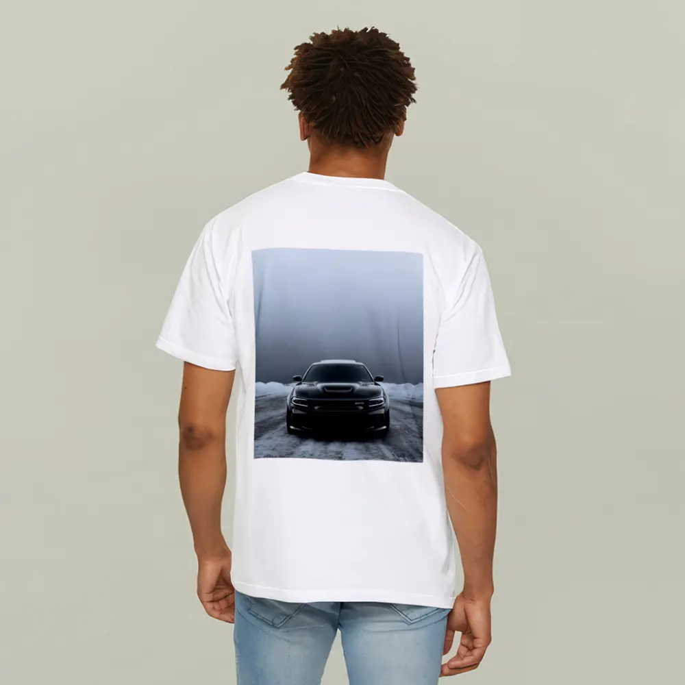 Dodge Charger SRT Black Snow Winter Scene – T-Shirts
