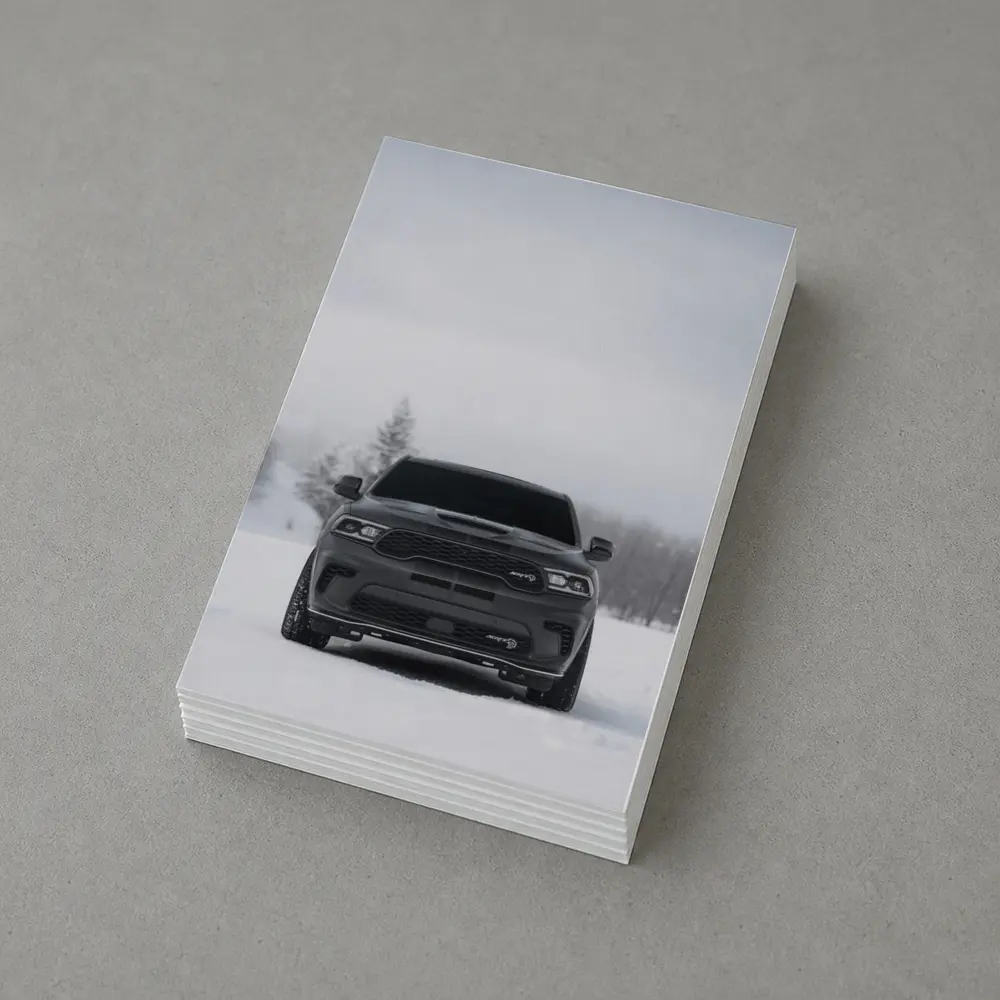 Dodge Durango SRT Front View Winter Snow – Postcards