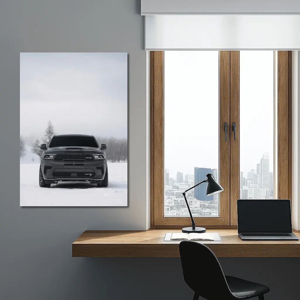 Dodge Durango SRT Front View Winter Snow – Wall Art