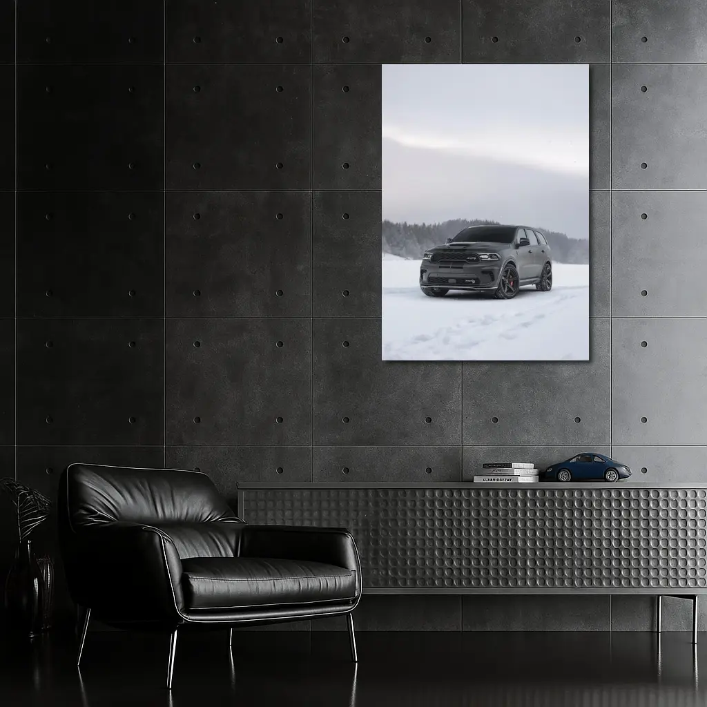 Dodge Durango SRT Matte Black Winter Snow – Wall Art