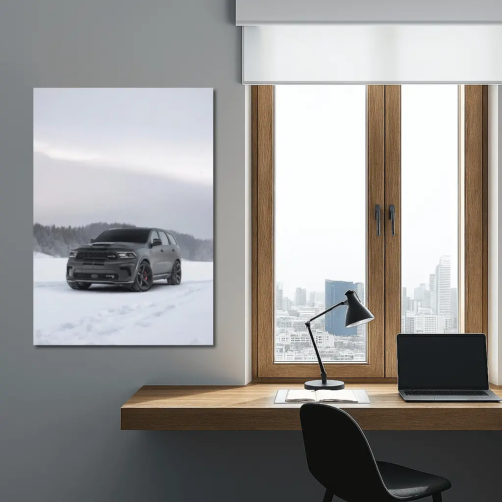 Dodge Durango SRT Matte Black Winter Snow – Wall Art