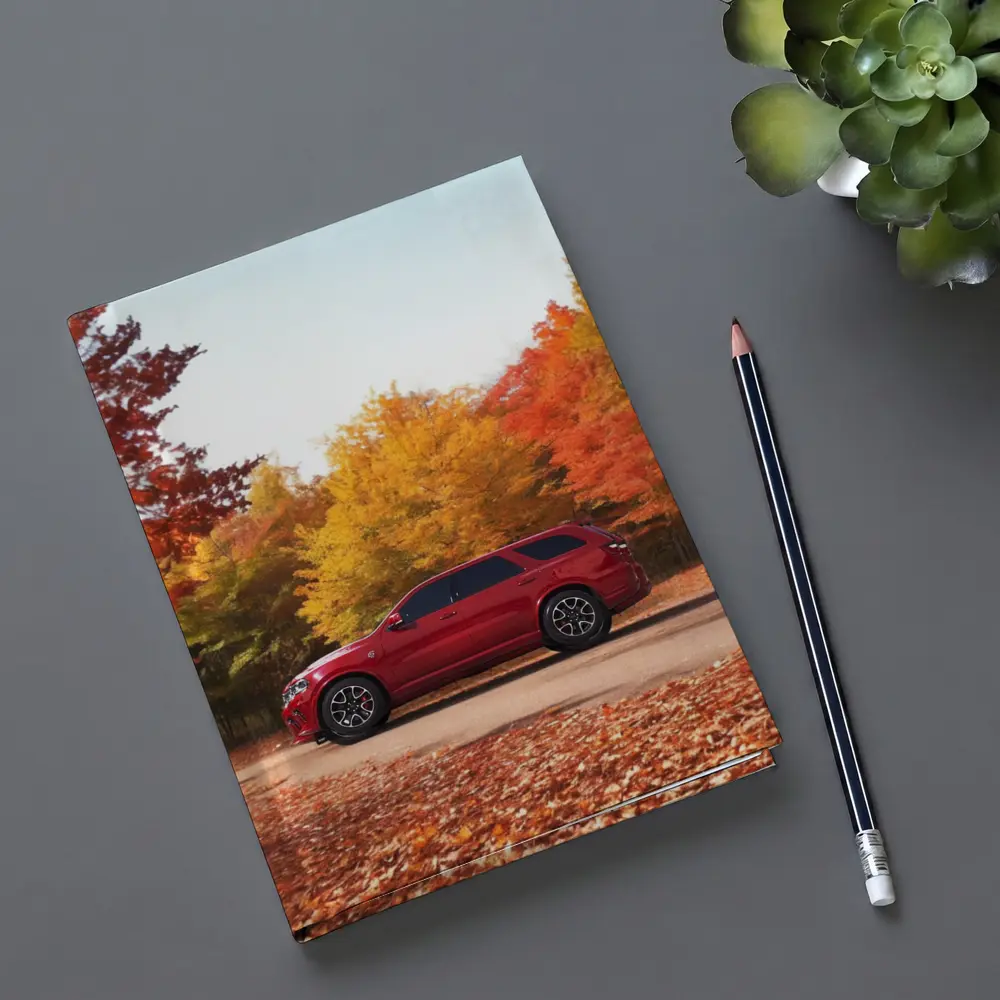 Dodge Durango Red SUV Autumn Forest – Notebooks