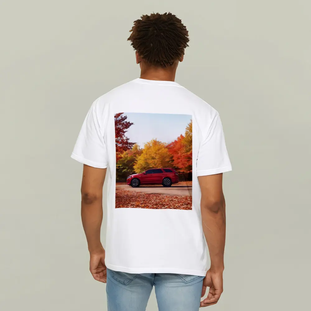 Dodge Durango Red SUV Autumn Forest – T-Shirts