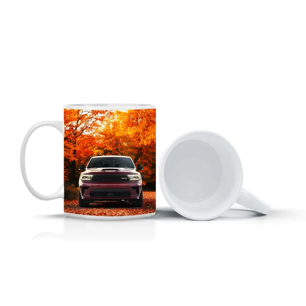 Dodge Durango SRT Front View Autumn Trees – Mugs