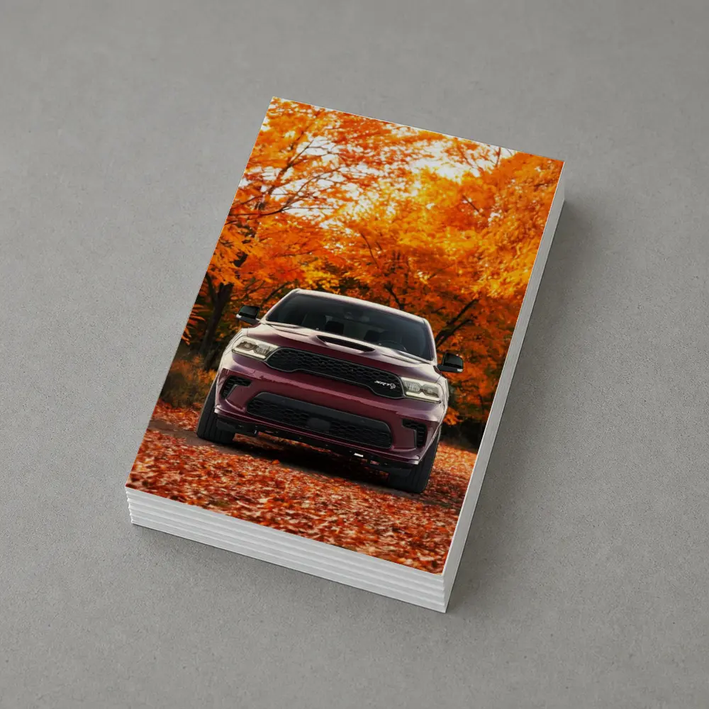 Dodge Durango SRT Front View Autumn Trees – Postcards