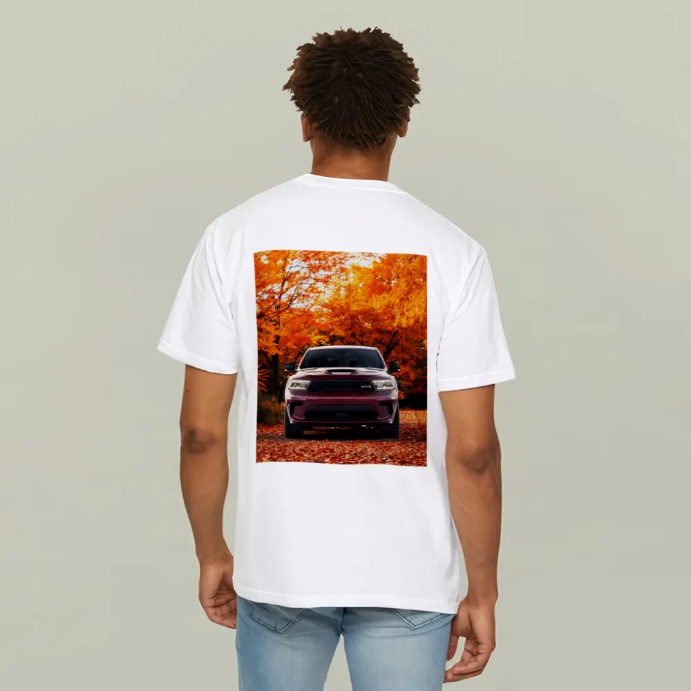 Dodge Durango SRT Front View Autumn Trees – T-Shirts