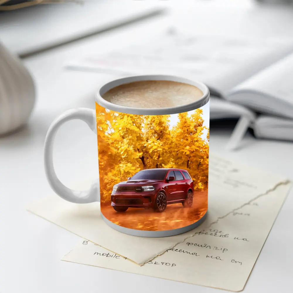 Dodge Durango SRT Red Autumn Forest Drive – Mugs