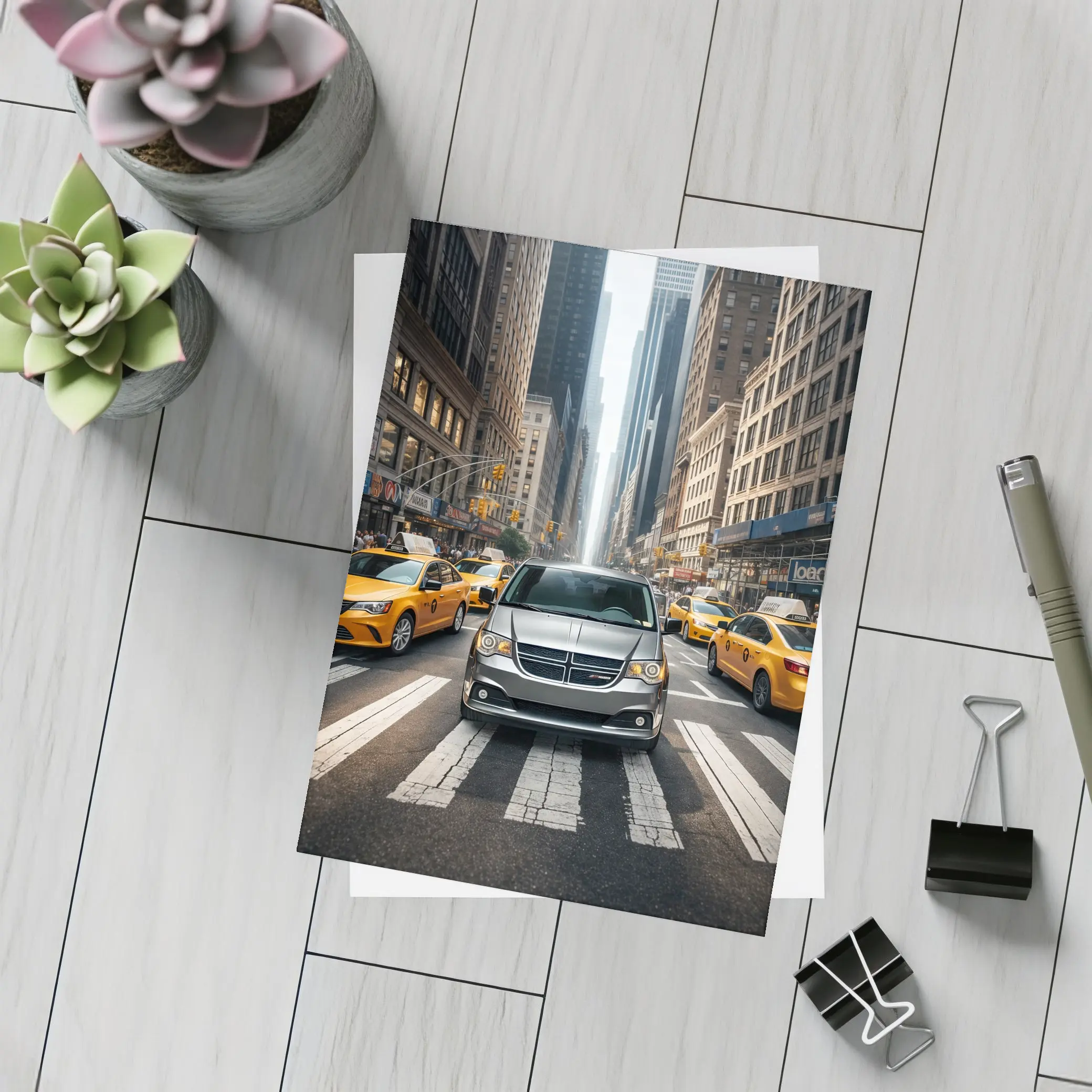 Dodge Grand Caravan New York City Street – Postcards