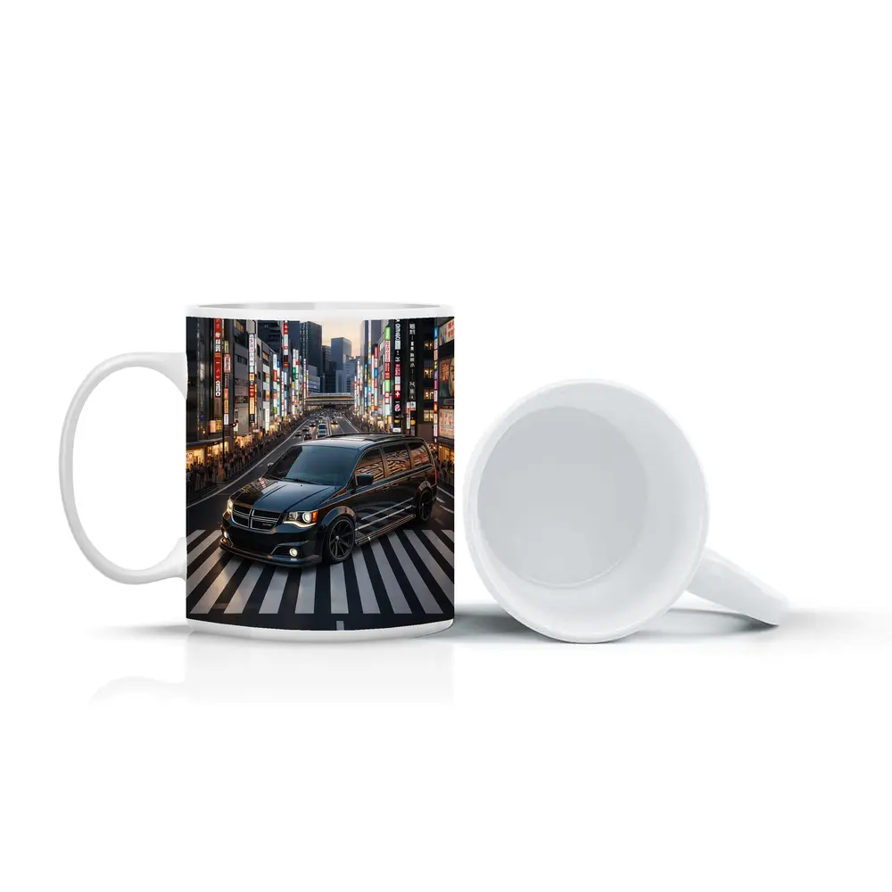 Dodge Grand Caravan Black Tokyo City Streets – Mugs