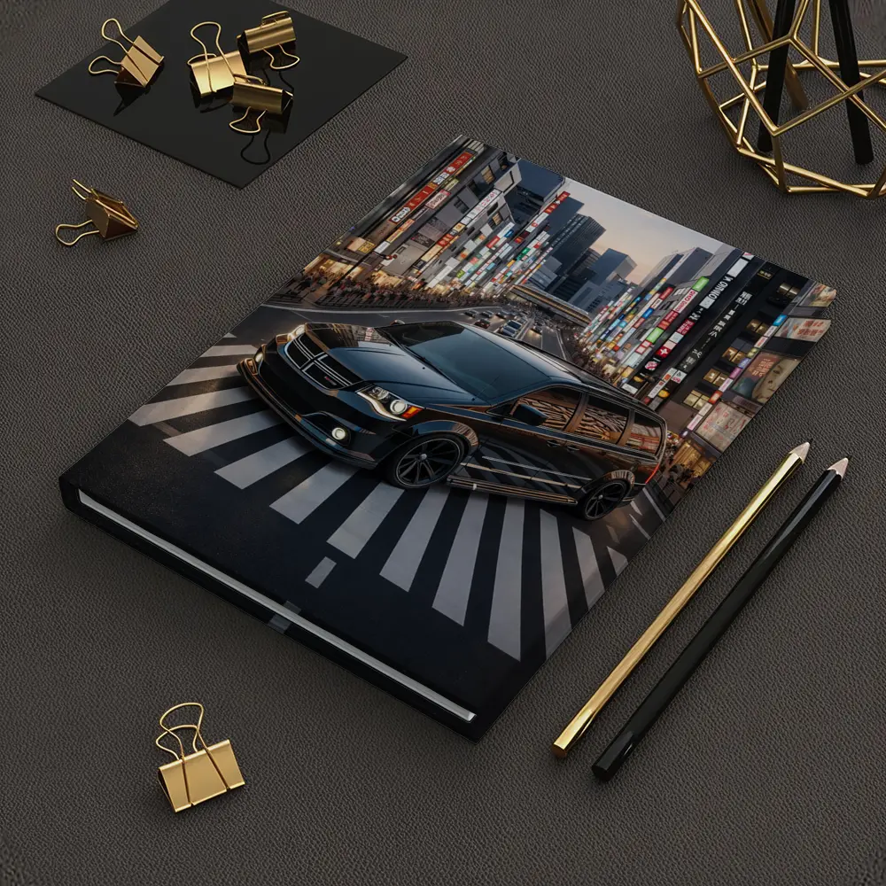 Dodge Grand Caravan Black Tokyo City Streets – Notebooks