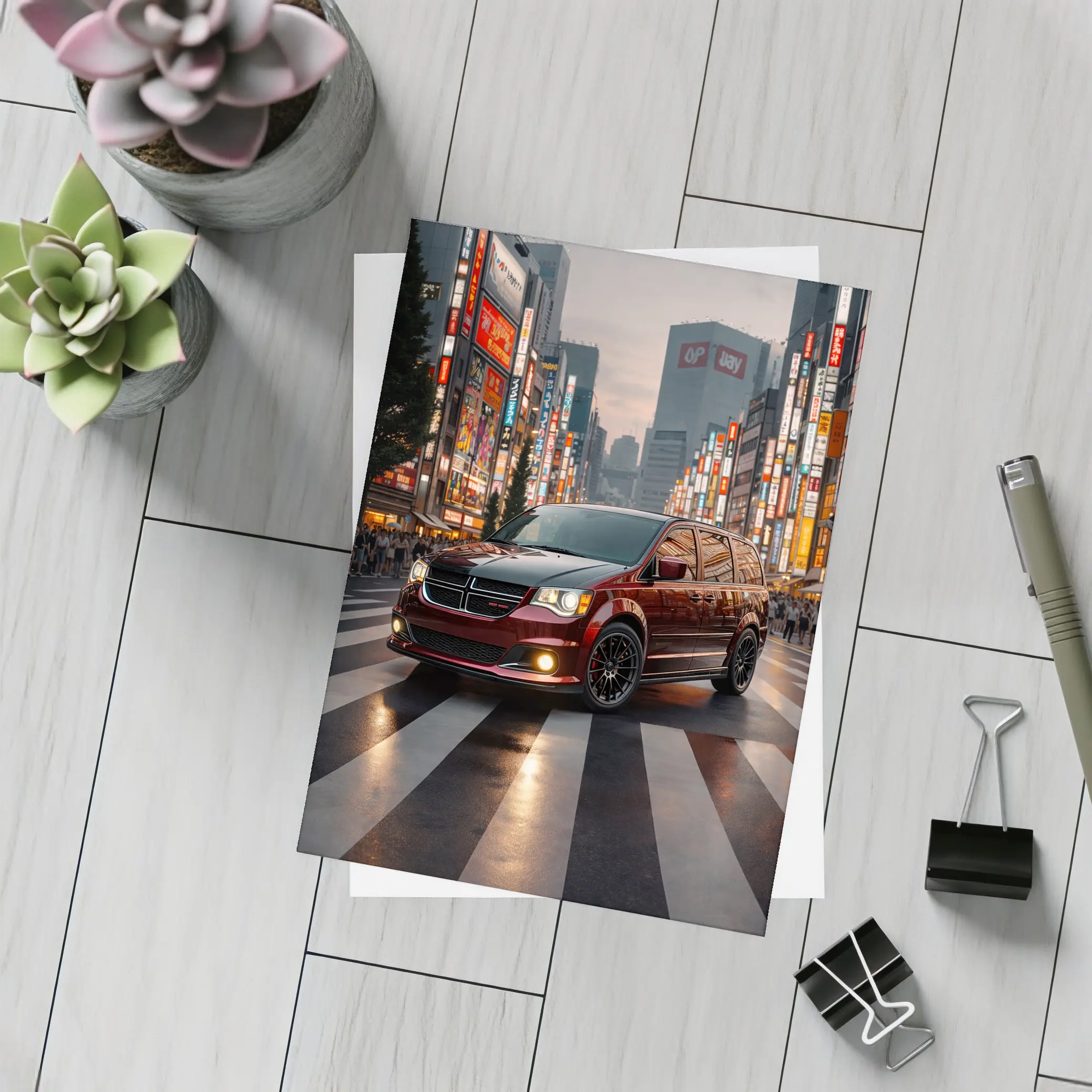Dodge Grand Caravan Tokyo City Night – Postcards