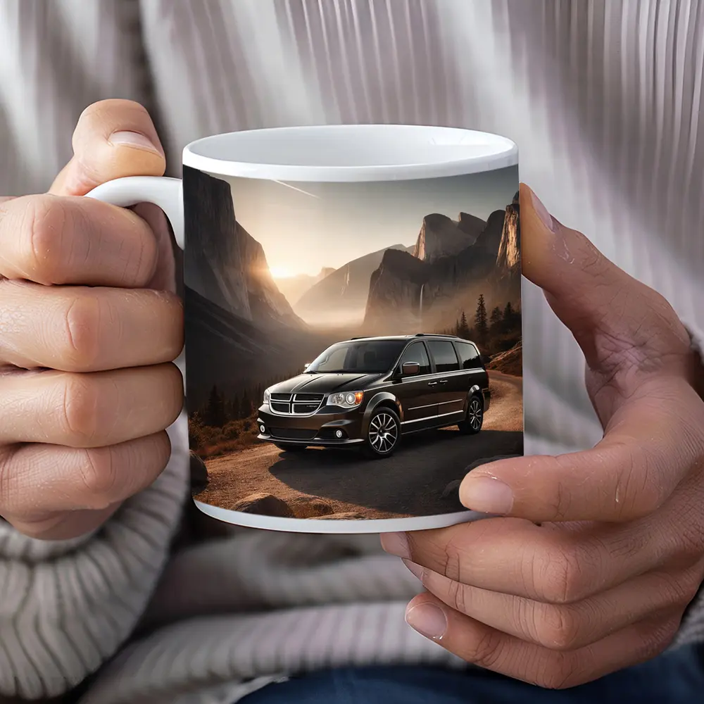 Dodge Grand Caravan Mountain Sunset Landscape – Mugs