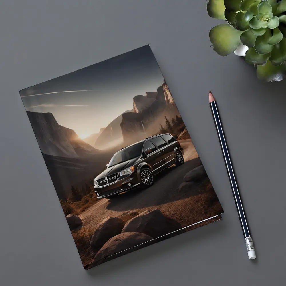 Dodge Grand Caravan Mountain Sunset Landscape – Notebooks