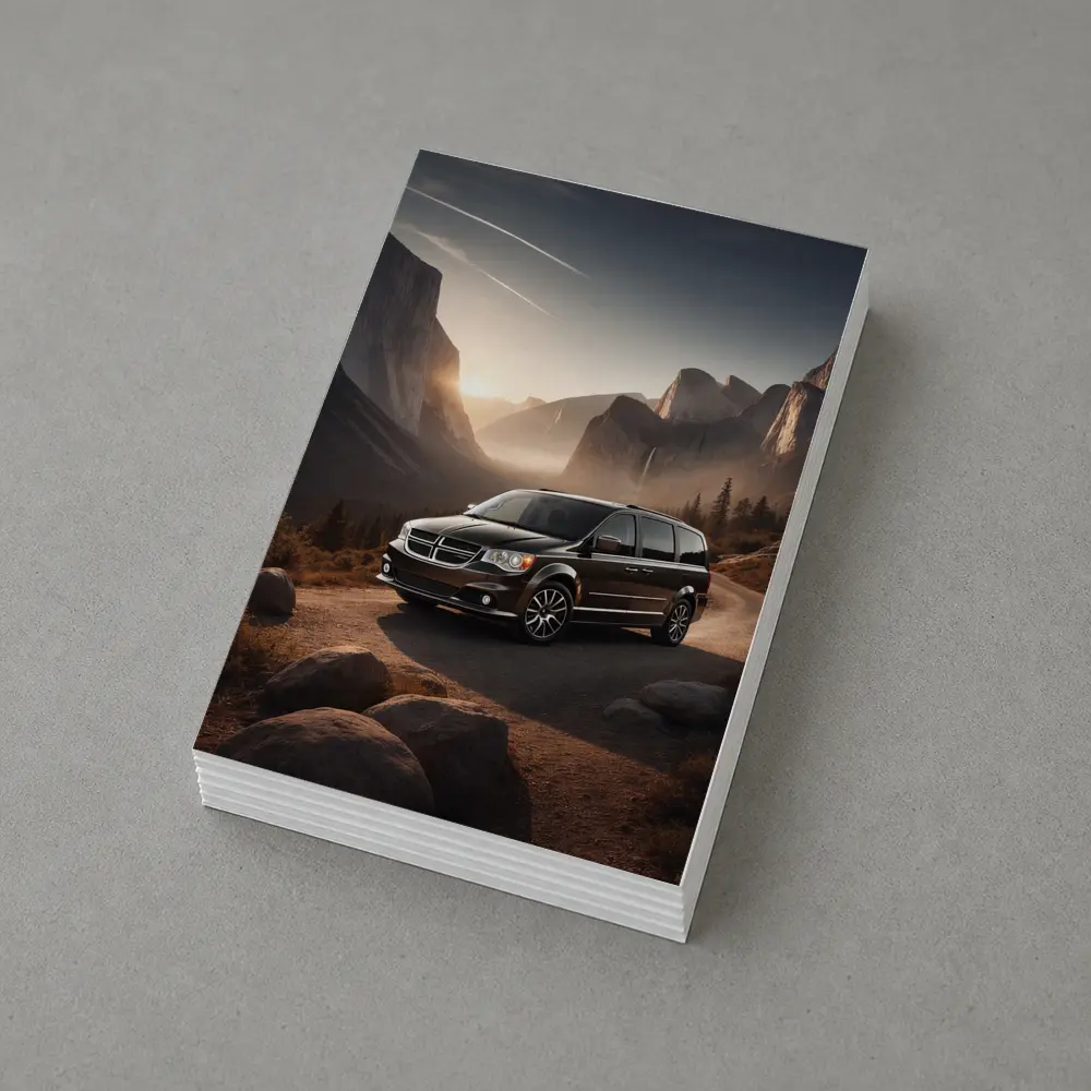 Dodge Grand Caravan Mountain Sunset Landscape – Postcards