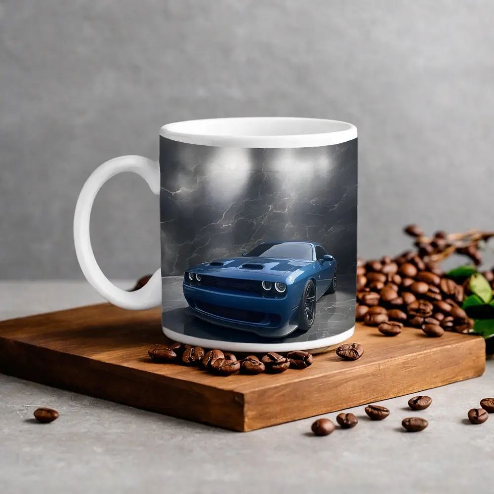 Dodge Challenger Hellcat Blue Marble Studio – Mugs