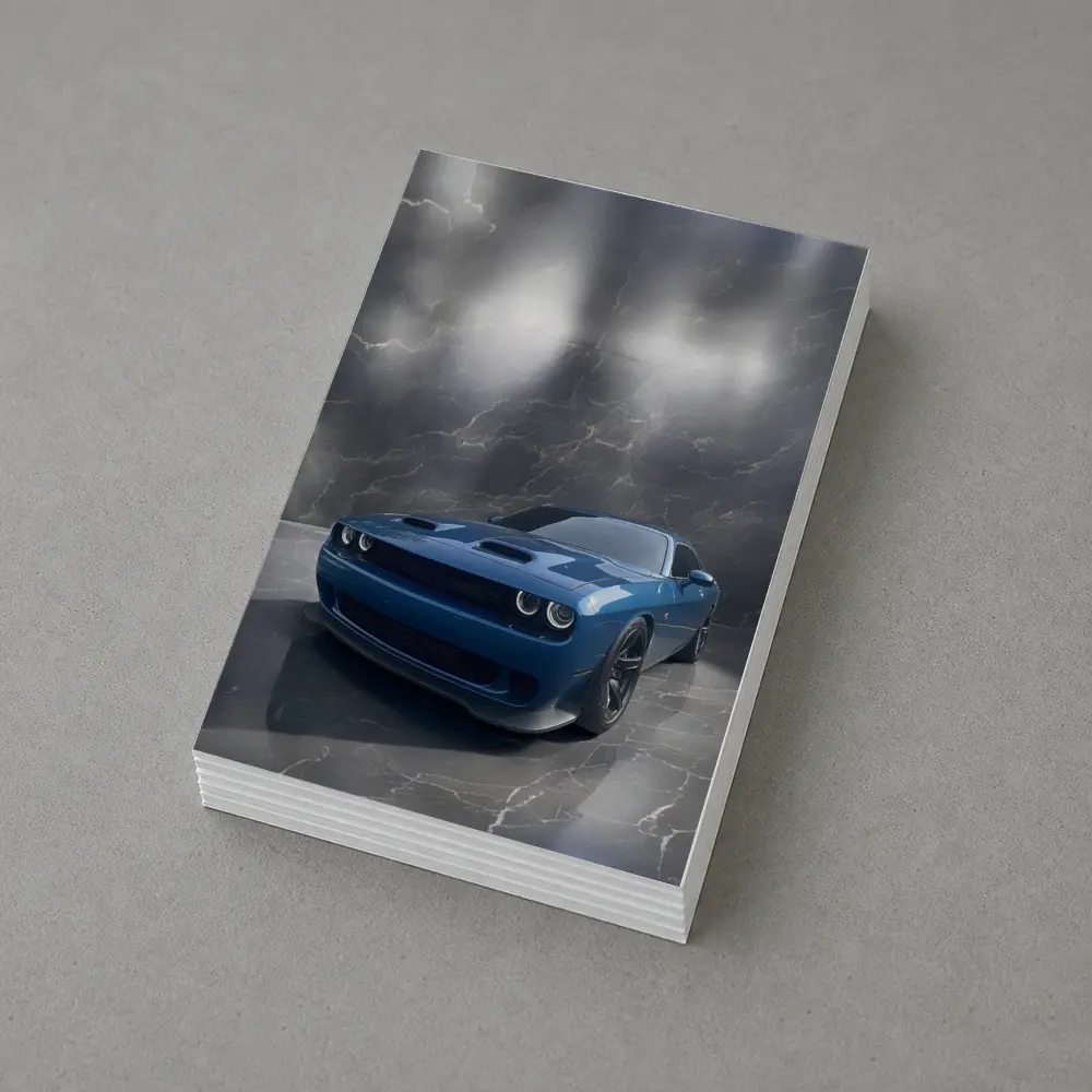 Dodge Challenger Hellcat Blue Marble Studio – Postcards