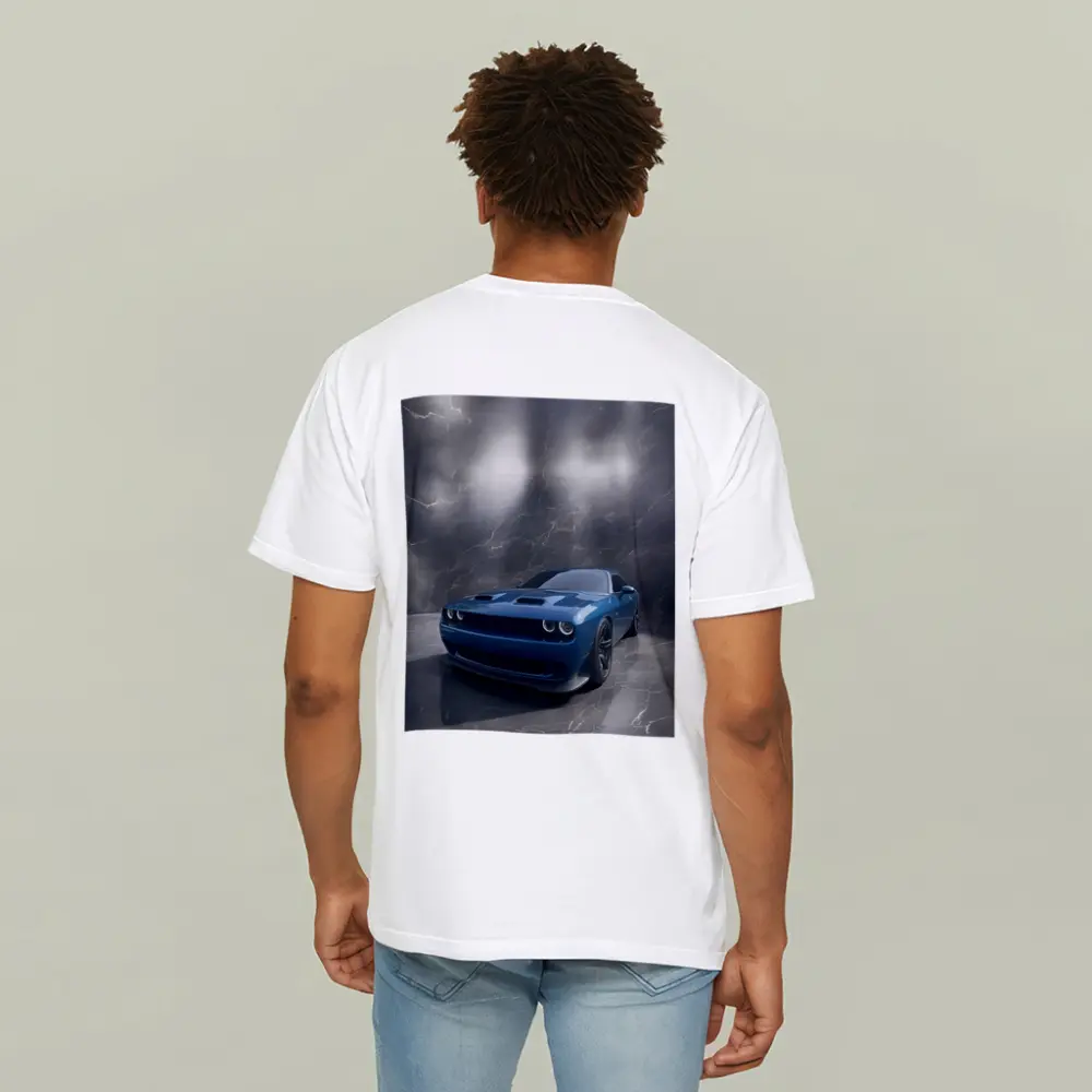 Dodge Challenger Hellcat Blue Marble Studio – T-Shirts