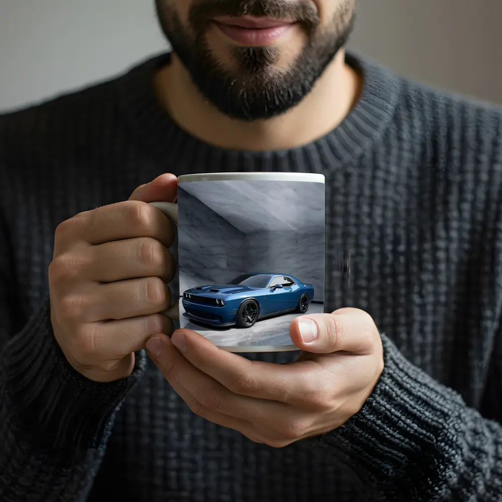 Dodge Challenger Hellcat Blue Marble Studio – Mugs