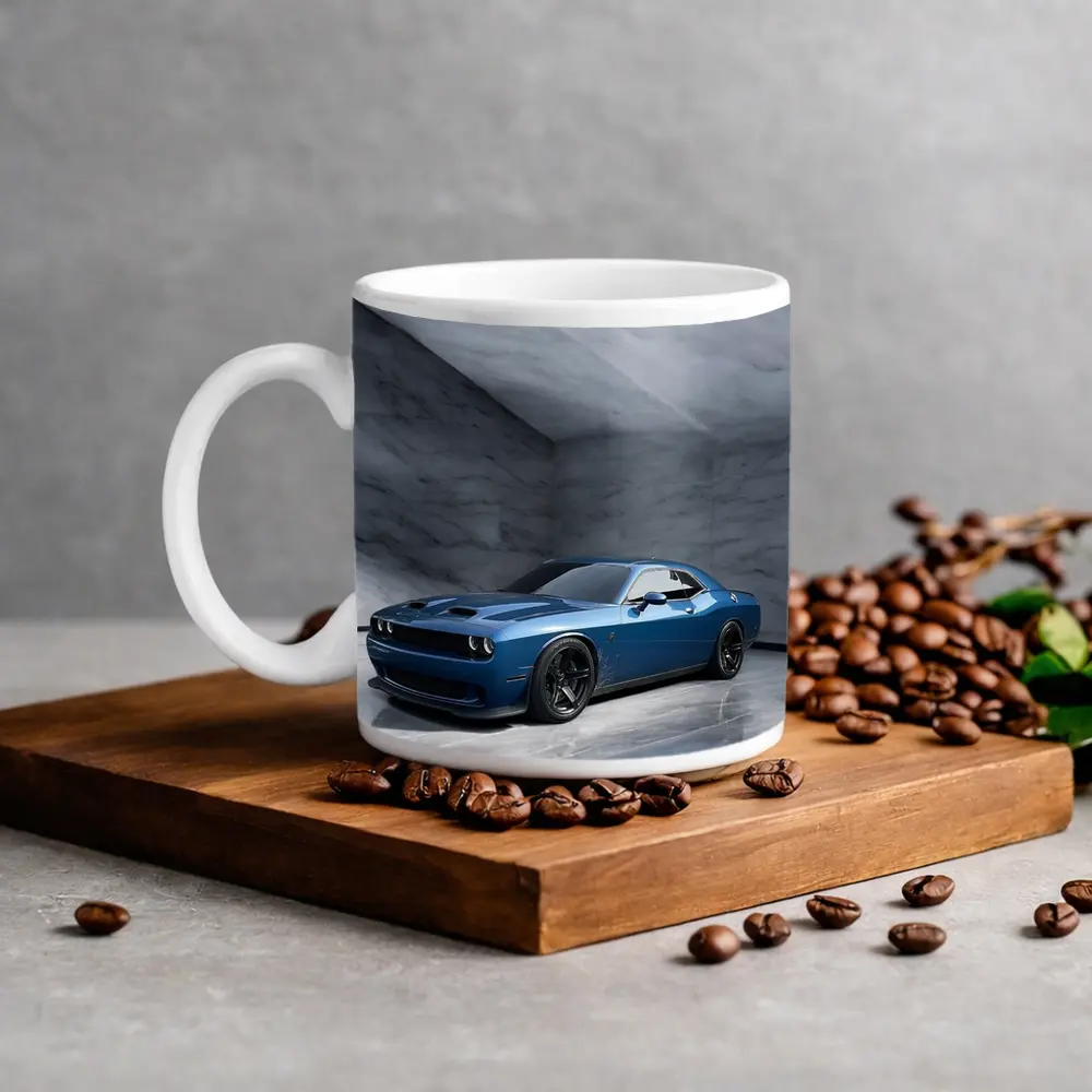 Dodge Challenger Hellcat Blue Marble Studio – Mugs