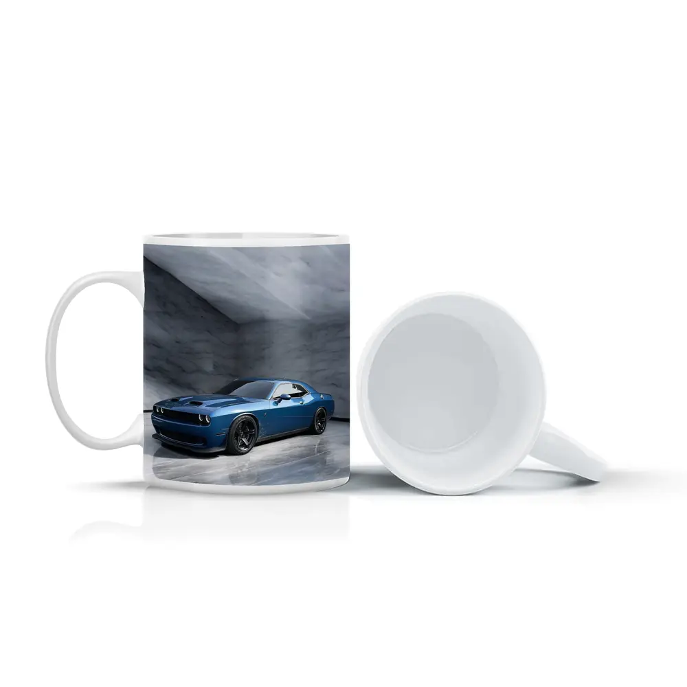 Dodge Challenger Hellcat Blue Marble Studio – Mugs