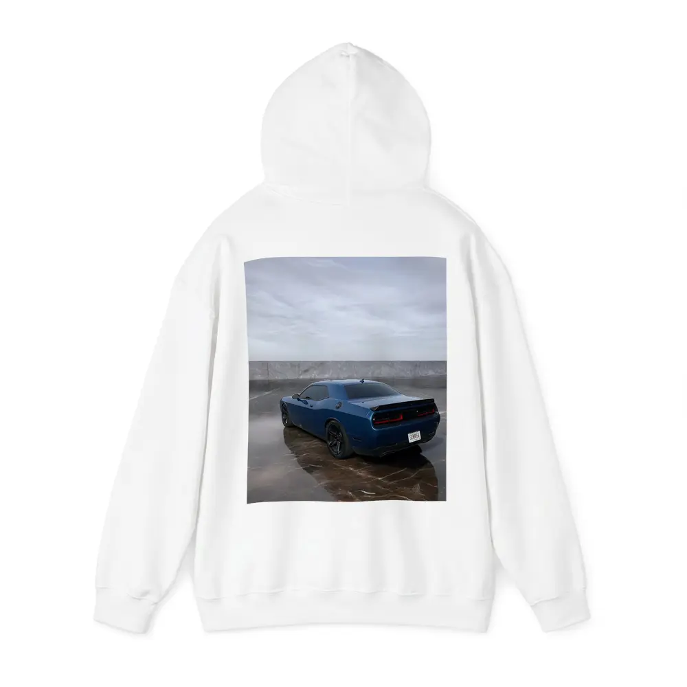 Dodge Challenger Hellcat Blue Marble Background – Hoodies