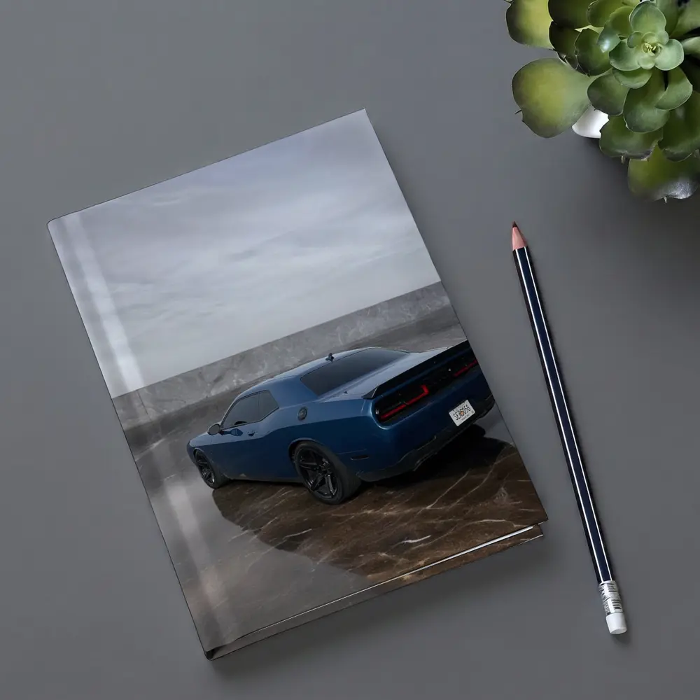 Dodge Challenger Hellcat Blue Marble Background – Notebooks