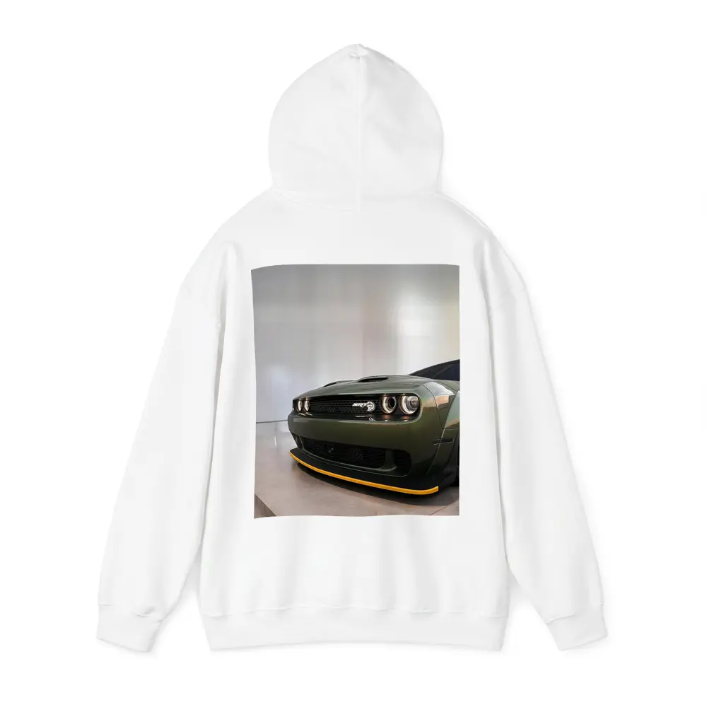 Dodge Challenger SRT Hellcat Green Front View – Hoodies