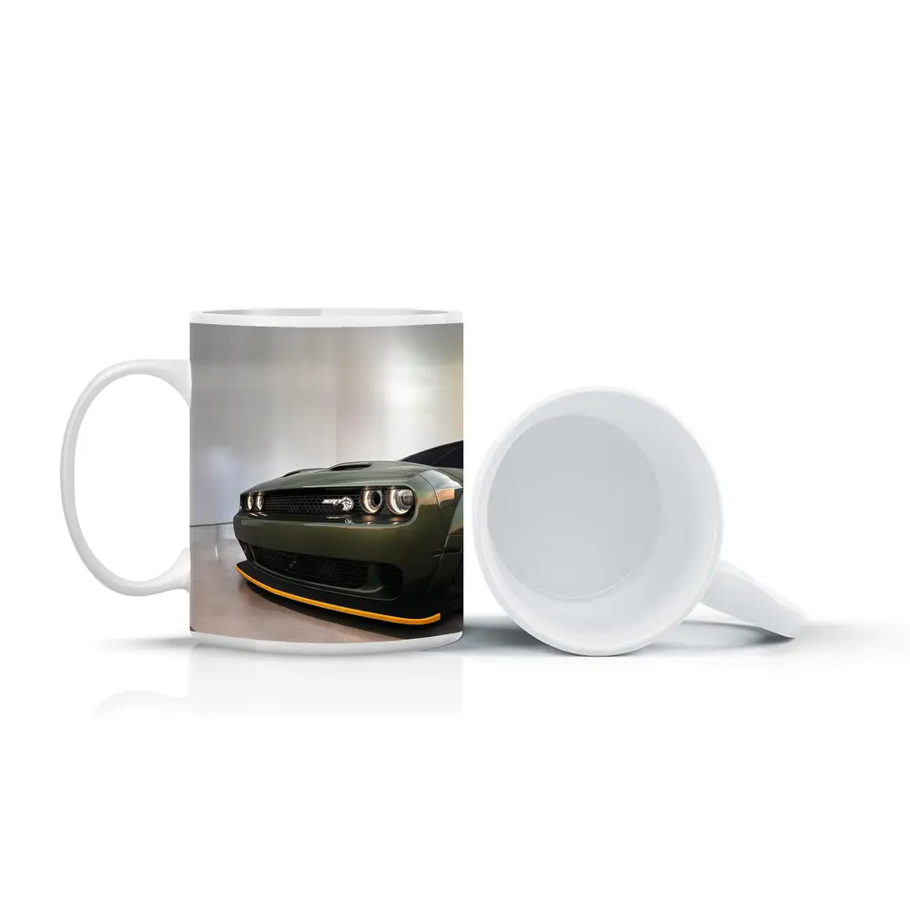Dodge Challenger SRT Hellcat Green Front View – Mugs