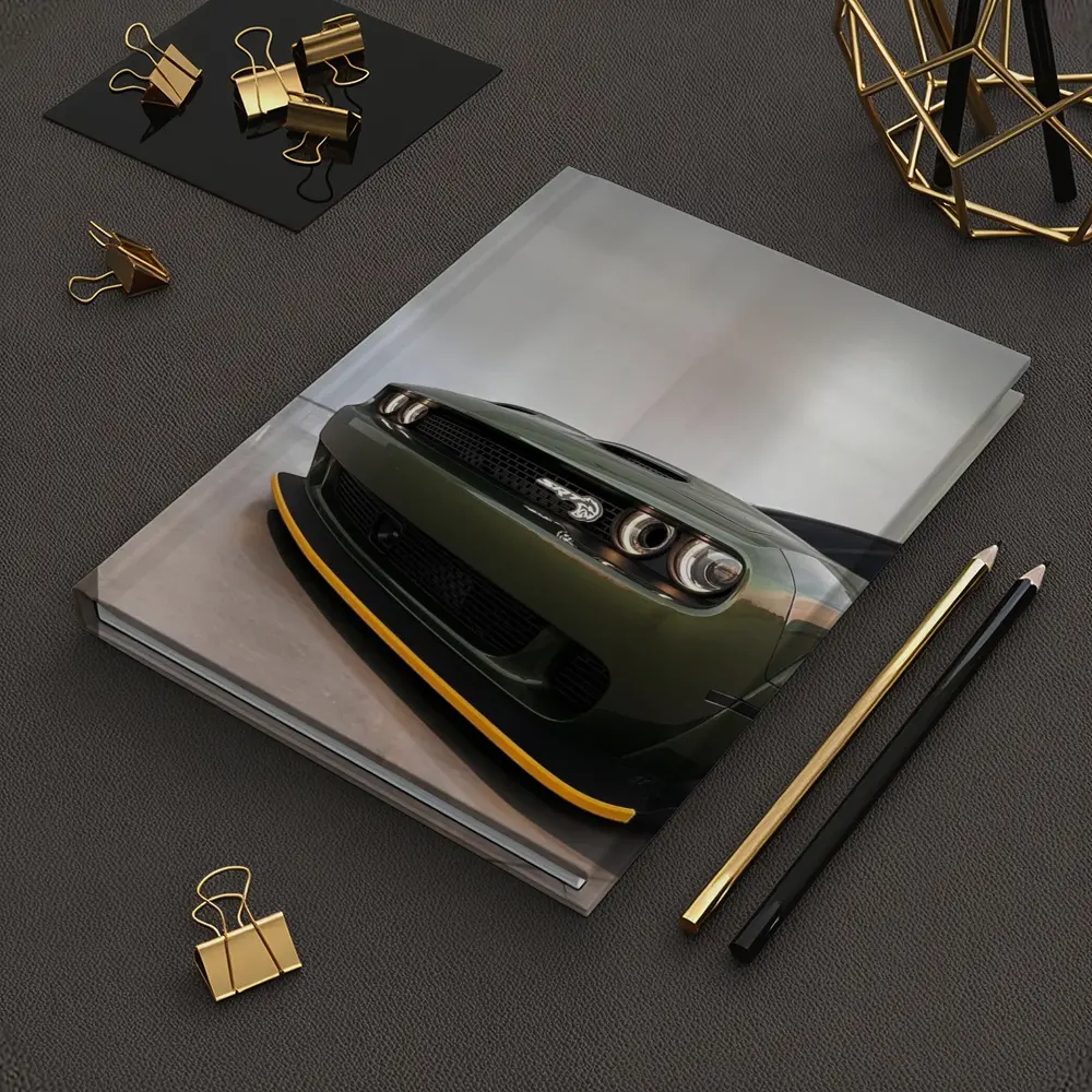Dodge Challenger SRT Hellcat Green Front View – Notebooks