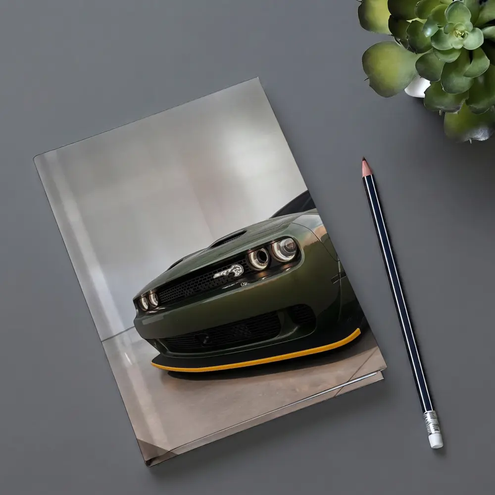 Dodge Challenger SRT Hellcat Green Front View – Notebooks