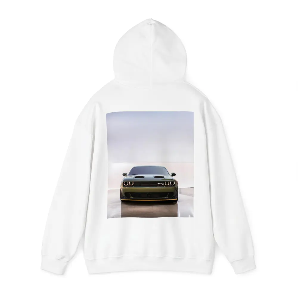 Dodge Challenger SRT Hellcat Green Front View – Hoodies