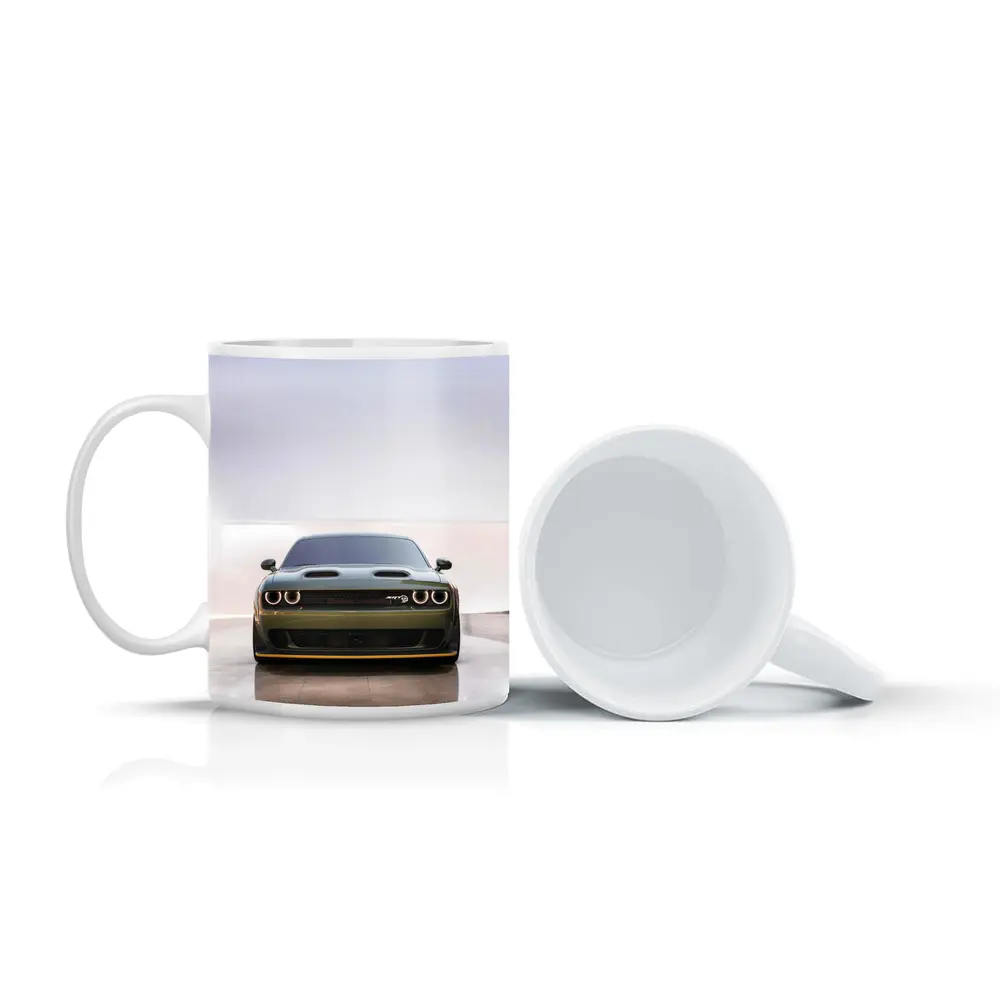 Dodge Challenger SRT Hellcat Green Front View – Mugs