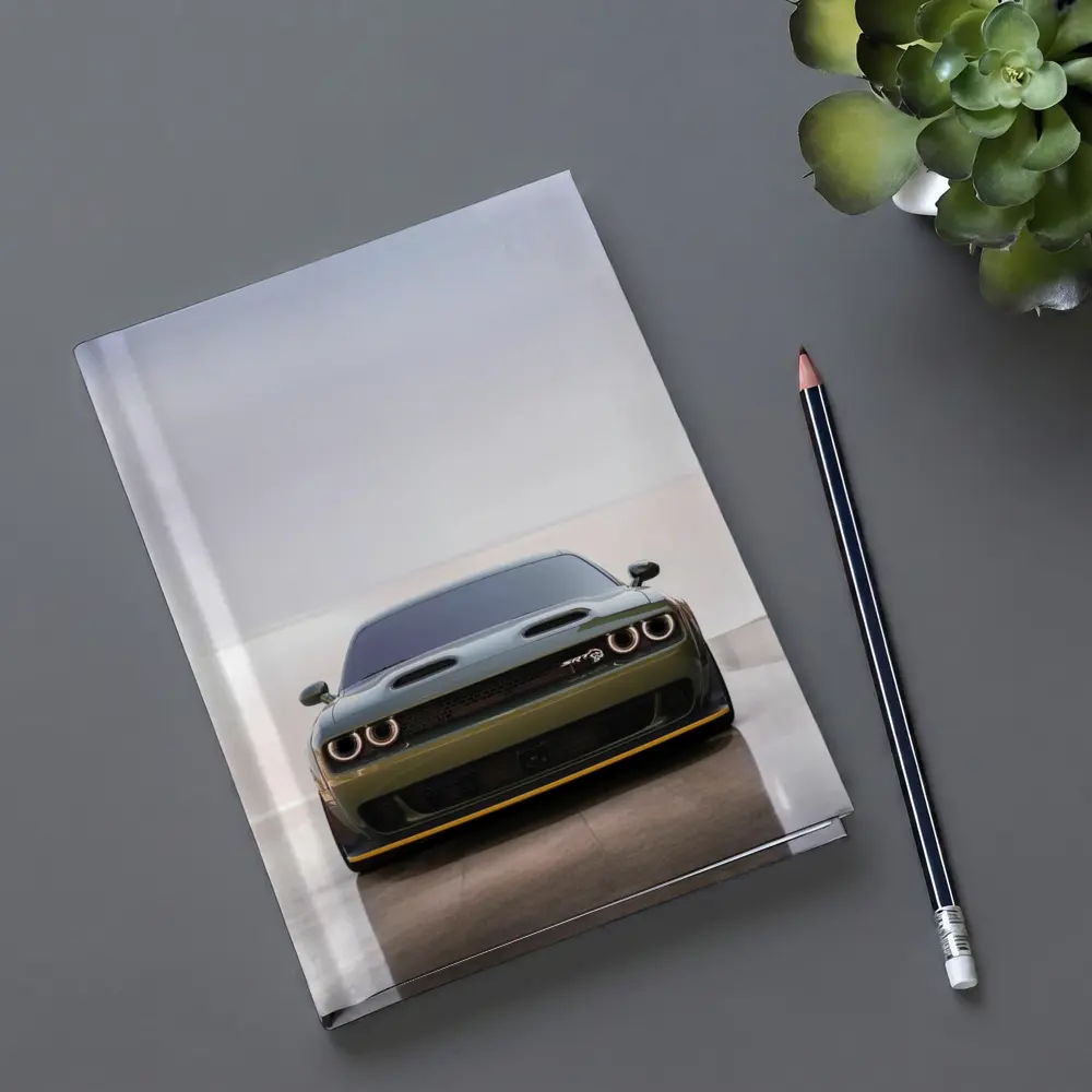 Dodge Challenger SRT Hellcat Green Front View – Notebooks
