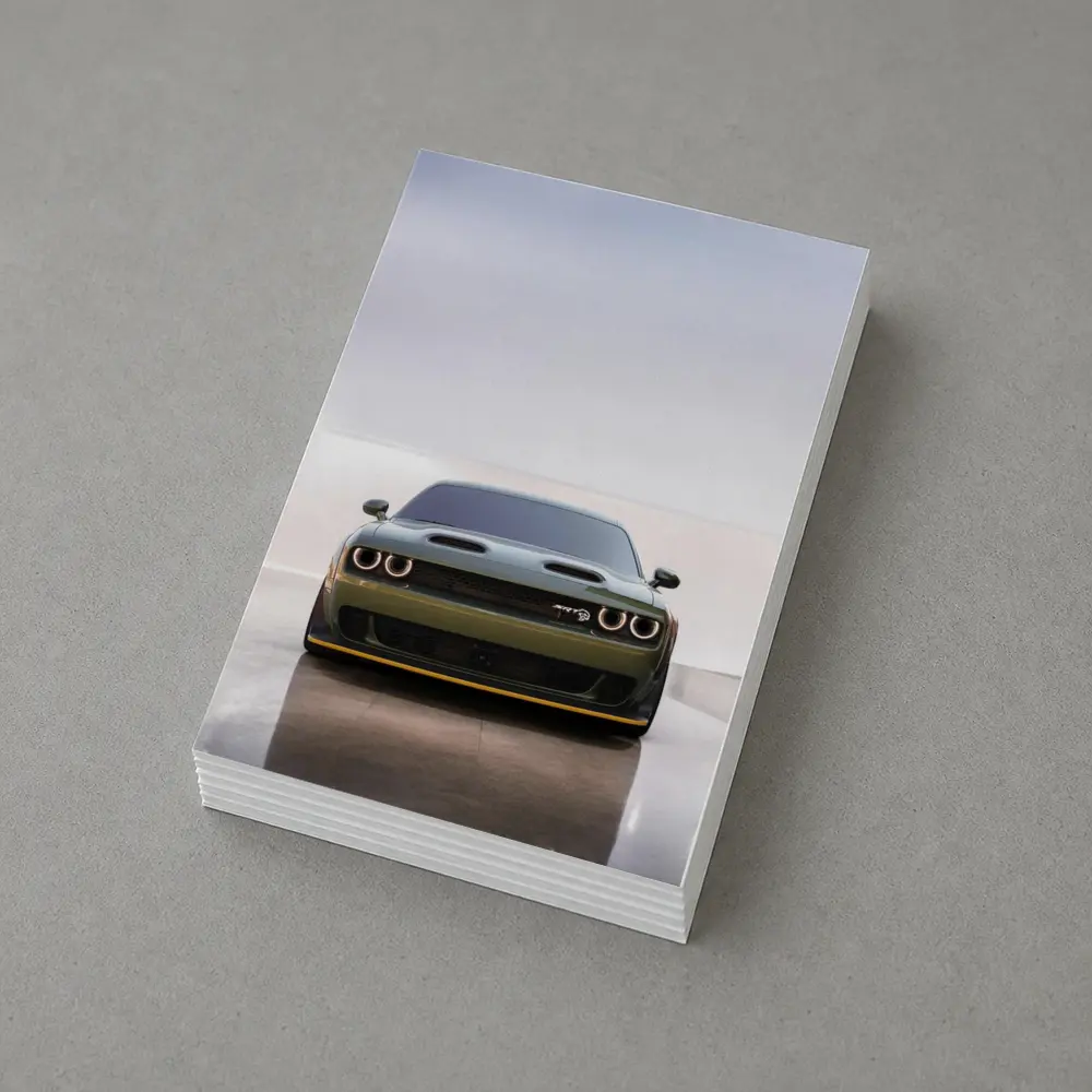 Dodge Challenger SRT Hellcat Green Front View – Postcards