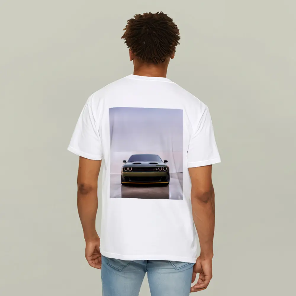Dodge Challenger SRT Hellcat Green Front View – T-Shirts