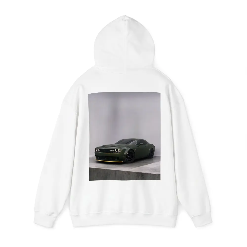Dodge Challenger Hellcat Green Studio Shot – Hoodies