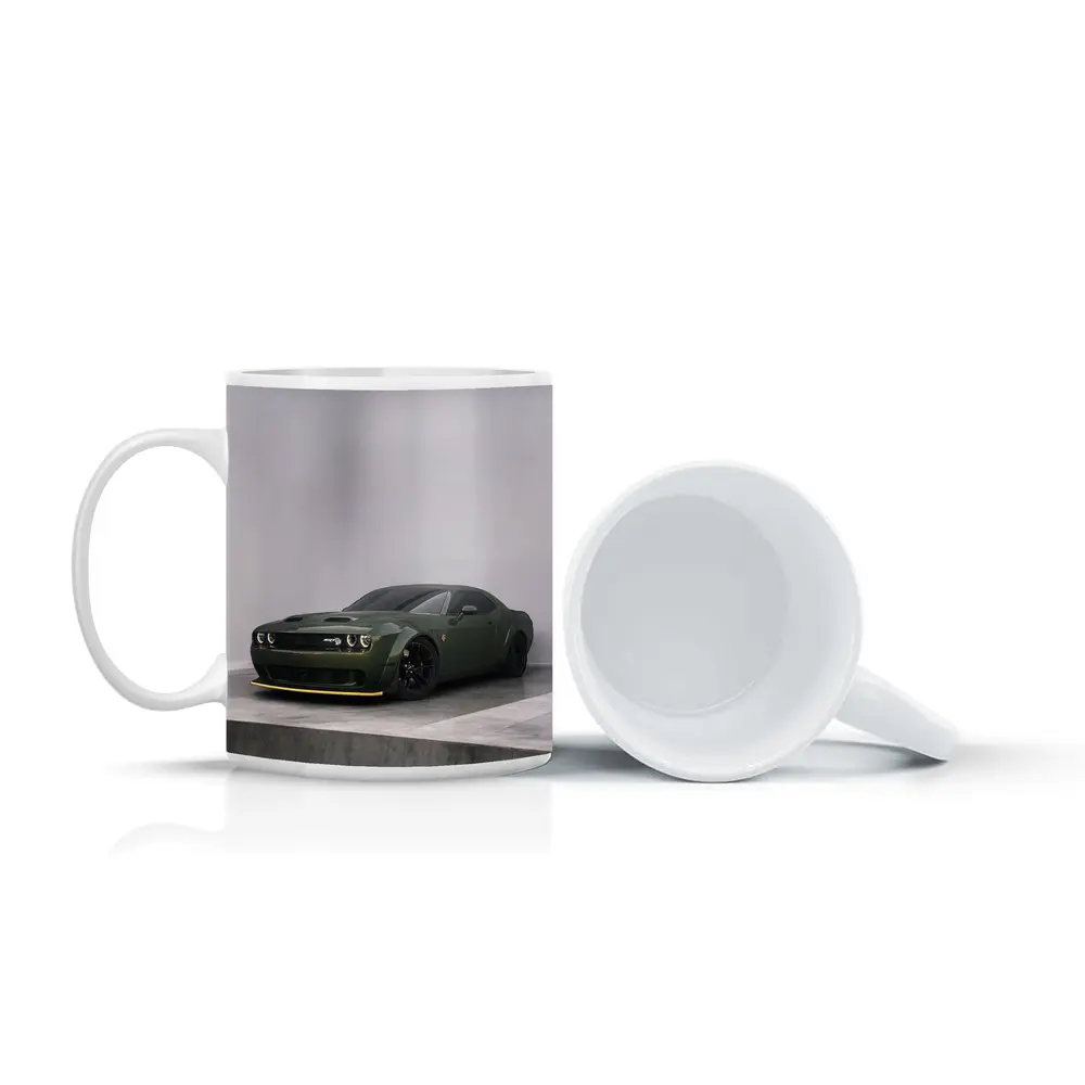 Dodge Challenger Hellcat Green Studio Shot – Mugs