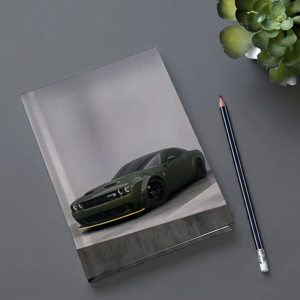 Dodge Challenger Hellcat Green Studio Shot – Notebooks