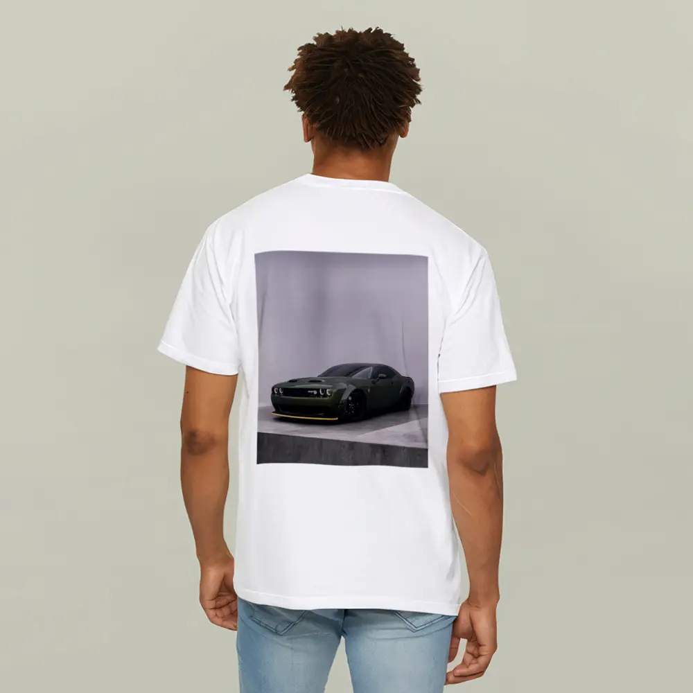 Dodge Challenger Hellcat Green Studio Shot – T-Shirts