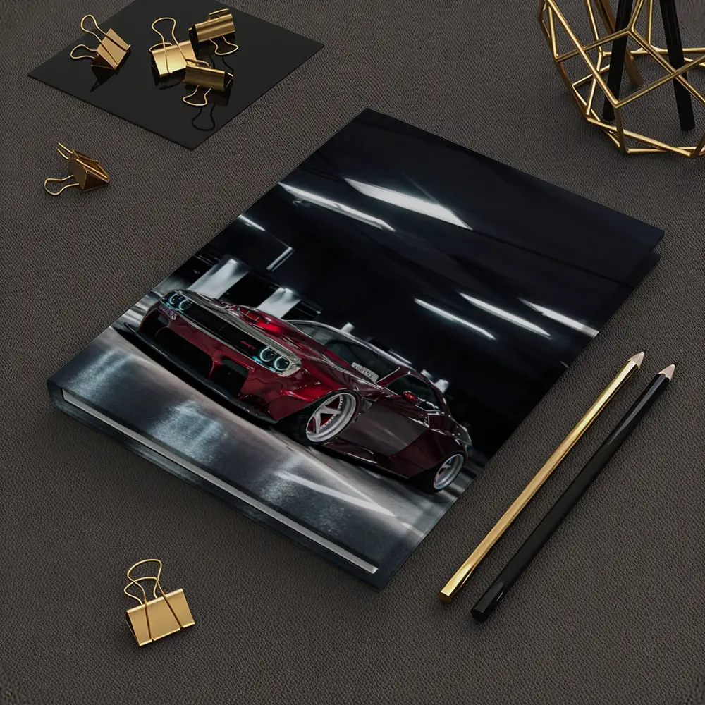 Dodge Challenger Red Wide Body Parking Garage – Notebooks