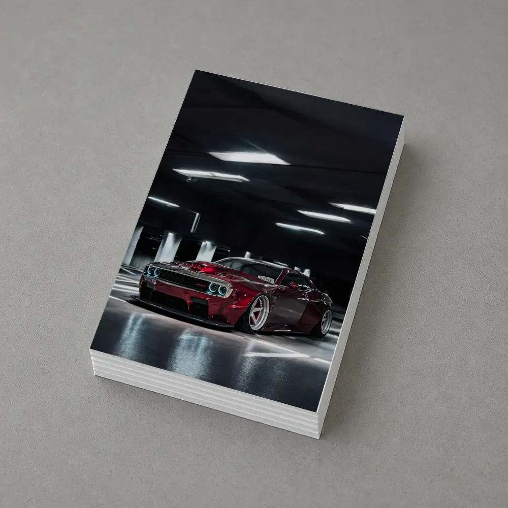 Dodge Challenger Red Wide Body Parking Garage – Postcards