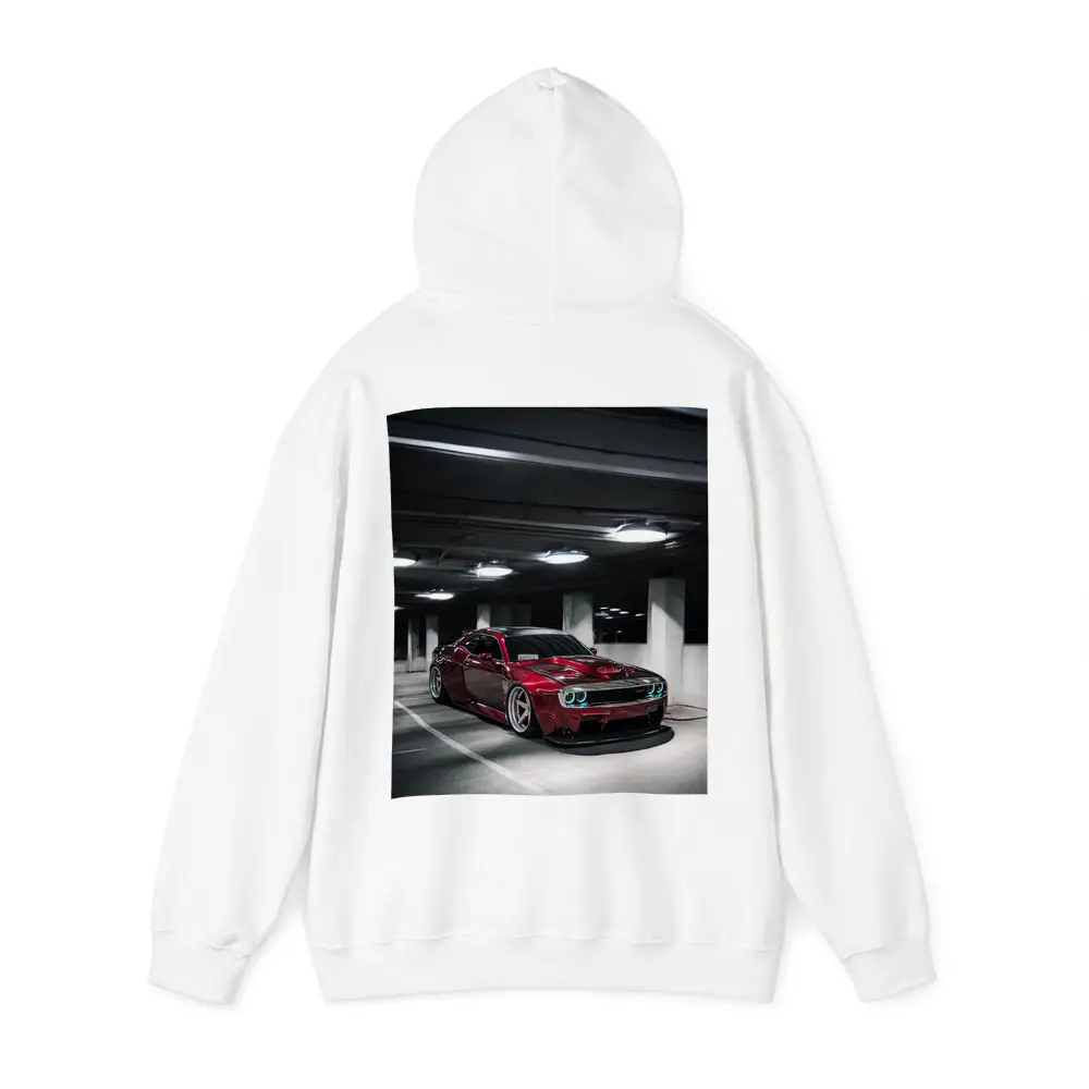 Dodge Challenger Hellcat Red Parking Garage – Hoodies