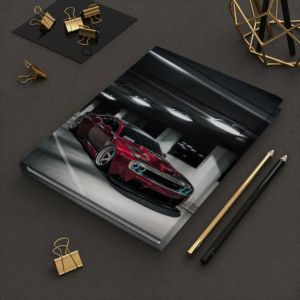 Dodge Challenger Hellcat Red Parking Garage – Notebooks