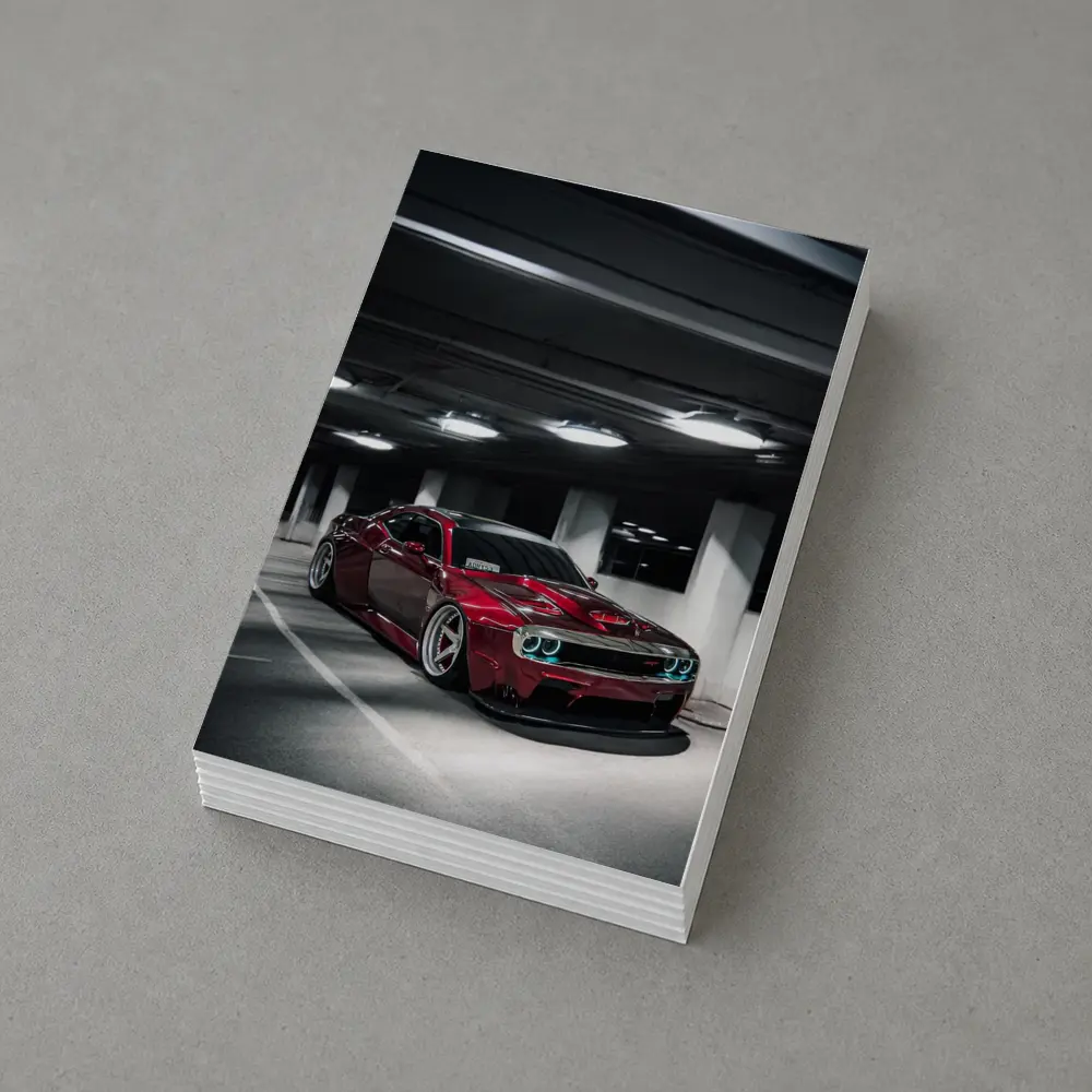Dodge Challenger Hellcat Red Parking Garage – Postcards