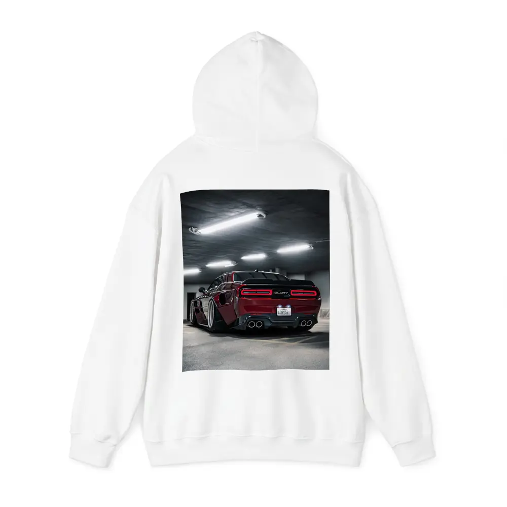 Dodge Challenger Hellcat Red Parking Garage – Hoodies