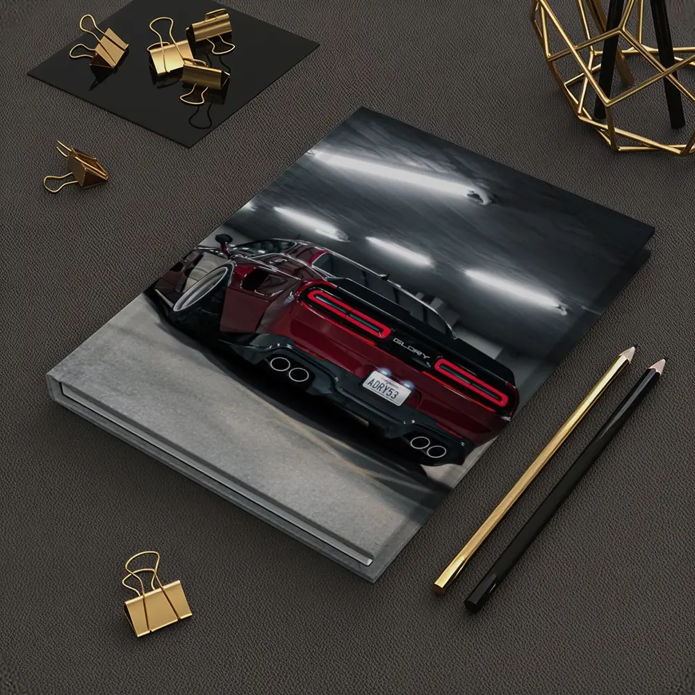 Dodge Challenger Hellcat Red Parking Garage – Notebooks